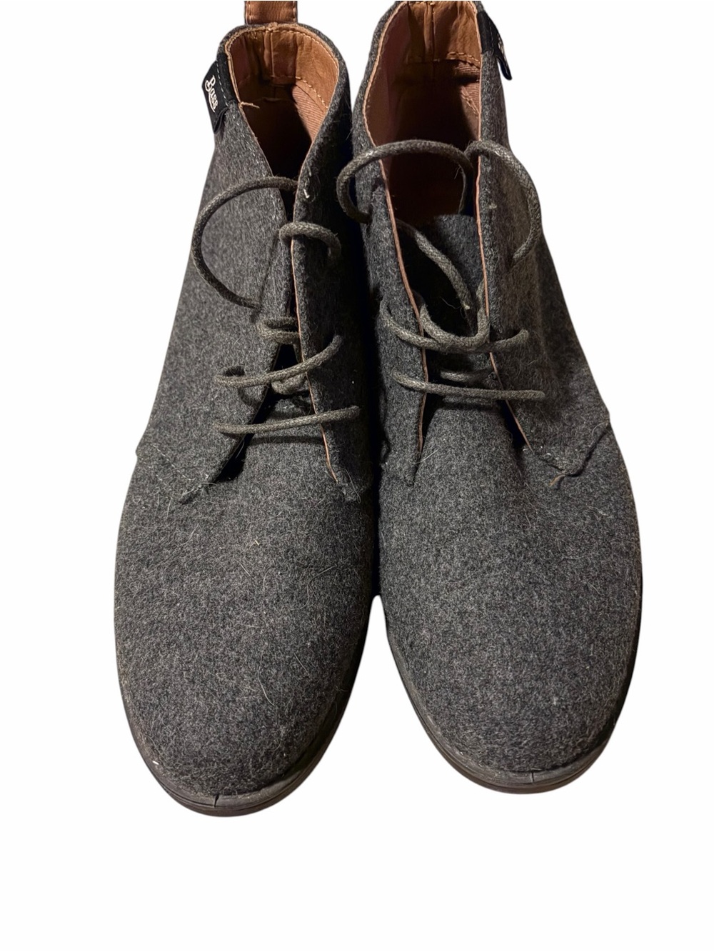 Men's Gray Wool Chukka Boots - BASS SZ 8.5